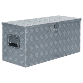 Caja de aluminio 90,5x35x40 cm plateada de vidaXL, Cajas de herramientas - Ref: Foro24-142940, Precio: 201,17 €, Descuento: %