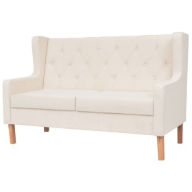 Sofá de 2 plazas tela blanco crema de vidaXL, Sofás - Ref: Foro24-245450, Precio: 364,32 €, Descuento: %
