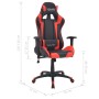 Silla de escritorio reclinable Racing de cuero artificial roja en Sillas de oficina | Comprar online en Foru.es