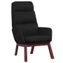 Sillón de relax de tela negro de vidaXL, Sillones - Ref: Foro24-341165, Precio: 125,49 €, Descuento: %