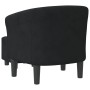 Sillón con taburete terciopelo negro de vidaXL, Sillones - Ref: Foro24-356451, Precio: 183,09 €, Descuento: %