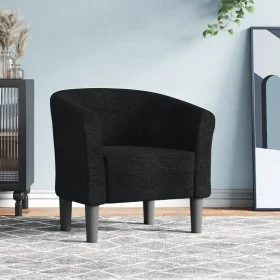 Sillón de tela negra de vidaXL, Sillones - Ref: Foro24-356432, Precio: 175,90 €, Descuento: %