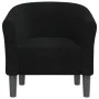 Sillón de tela negra de vidaXL, Sillones - Ref: Foro24-356432, Precio: 175,90 €, Descuento: %