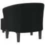 Sillón con taburete tela negra de vidaXL, Sillones - Ref: Foro24-356439, Precio: 163,93 €, Descuento: %