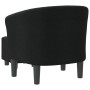 Sillón con taburete tela negra de vidaXL, Sillones - Ref: Foro24-356439, Precio: 166,80 €, Descuento: %