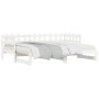 Sofá cama extraíble madera maciza de pino blanco 2x(90x190) cm de vidaXL, Camas y somieres - Ref: Foro24-840392, Precio: 144,...