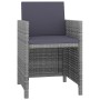 Set de comedor de jardín 5 pzas y cojines ratán sintético gris de vidaXL, Conjuntos de jardín - Ref: Foro24-43901, Precio: 34...