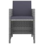 Set de comedor de jardín 5 pzas y cojines ratán sintético gris de vidaXL, Conjuntos de jardín - Ref: Foro24-43901, Precio: 34...
