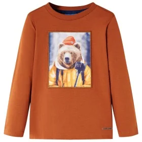 Camiseta infantil de manga larga naranja tostado 116 de vidaXL, Camisetas para niños - Ref: Foro24-12771, Precio: 8,52 €, Des...