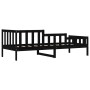 Sofá cama madera maciza de pino negro 90x190 cm de vidaXL, Camas y somieres - Ref: Foro24-840375, Precio: 119,49 €, Descuento: %