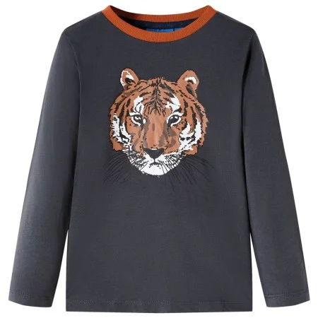 Camiseta infantil de manga larga gris antracita 104 de vidaXL, Camisetas para niños - Ref: Foro24-13465, Precio: 7,93 €, Desc...