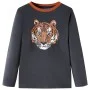 Camiseta infantil de manga larga gris antracita 128 de vidaXL, Camisetas para niños - Ref: Foro24-13467, Precio: 7,93 €, Desc...