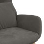 Sillón de relax de terciopelo gris oscuro de vidaXL, Sillones - Ref: Foro24-341352, Precio: 121,90 €, Descuento: %