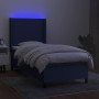 Cama box spring colchón y luces LED tela azul 90x190 cm de vidaXL, Camas y somieres - Ref: Foro24-3138123, Precio: 349,15 €, ...