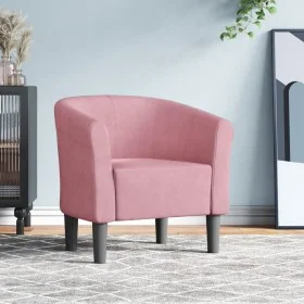 Sillón de terciopelo rosa de vidaXL, Sillones - Ref: Foro24-356446, Precio: 173,39 €, Descuento: %