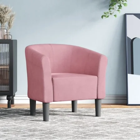 Sillón de terciopelo rosa de vidaXL, Sillones - Ref: Foro24-356446, Precio: 173,39 €, Descuento: %