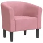Sillón de terciopelo rosa de vidaXL, Sillones - Ref: Foro24-356446, Precio: 173,39 €, Descuento: %