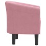 Sillón de terciopelo rosa de vidaXL, Sillones - Ref: Foro24-356446, Precio: 188,08 €, Descuento: %