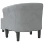 Sillón con taburete terciopelo gris oscuro de vidaXL, Sillones - Ref: Foro24-356450, Precio: 160,10 €, Descuento: %