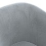 Sillón con taburete terciopelo gris oscuro de vidaXL, Sillones - Ref: Foro24-356450, Precio: 174,85 €, Descuento: %
