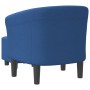 Sillón con taburete tela azul de vidaXL, Sillones - Ref: Foro24-356438, Precio: 222,14 €, Descuento: %