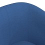 Sillón con taburete tela azul de vidaXL, Sillones - Ref: Foro24-356438, Precio: 222,14 €, Descuento: %