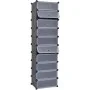 Zapatero apilable con 10 compartimentos negro de vidaXL, Zapateros y organizadores de calzado - Ref: Foro24-244920, Precio: 5...