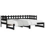 Sofá cama extraíble madera maciza de pino negro 2x(80x200) cm de vidaXL, Camas y somieres - Ref: Foro24-840387, Precio: 141,2...