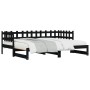 Sofá cama extraíble madera maciza de pino negro 2x(90x190) cm de vidaXL, Camas y somieres - Ref: Foro24-840393, Precio: 194,7...