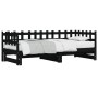 Sofá cama extraíble madera maciza de pino negro 2x(90x190) cm de vidaXL, Camas y somieres - Ref: Foro24-840393, Precio: 194,7...