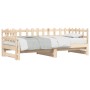 Sofá cama extraíble madera maciza de pino 2x(90x190) cm de vidaXL, Camas y somieres - Ref: Foro24-840391, Precio: 141,24 €, D...
