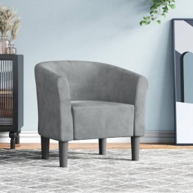 Sillón de terciopelo gris oscuro de vidaXL, Sillones - Ref: Foro24-356442, Precio: 162,56 €, Descuento: %