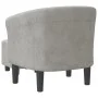 Sillón con taburete terciopelo gris claro de vidaXL, Sillones - Ref: Foro24-356449, Precio: 149,76 €, Descuento: %