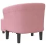 Sillón con taburete terciopelo rosa by vidaXL, Armchairs - Ref: Foro24-356454, Price: 171,54 €, Discount: %