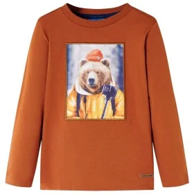 Camiseta infantil de manga larga naranja tostado 104 de vidaXL, Camisetas para niños - Ref: Foro24-12770, Precio: 8,52 €, Des...