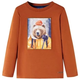 Camiseta infantil de manga larga naranja tostado 128 de vidaXL, Camisetas para niños - Ref: Foro24-12772, Precio: 8,52 €, Des...