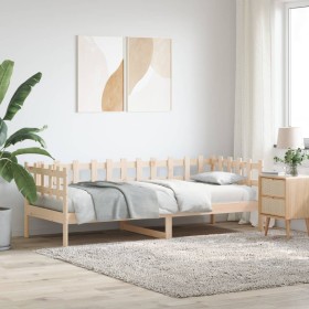 Sofá cama de madera maciza de pino 80x200 cm de vidaXL, Camas y somieres - Ref: Foro24-840376, Precio: 89,26 €, Descuento: %