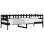 Sofá cama madera maciza de pino negro 90x200 cm de vidaXL, Camas y somieres - Ref: Foro24-840381, Precio: 101,37 €, Descuento: %
