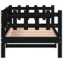 Sofá cama madera maciza de pino negro 90x200 cm de vidaXL, Camas y somieres - Ref: Foro24-840381, Precio: 101,37 €, Descuento: %