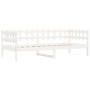 Sofá cama madera maciza de pino blanco 90x190 cm de vidaXL, Camas y somieres - Ref: Foro24-840383, Precio: 107,47 €, Descuent...
