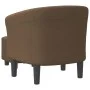 Sillón con taburete tela marrón de vidaXL, Sillones - Ref: Foro24-356435, Precio: 142,49 €, Descuento: %