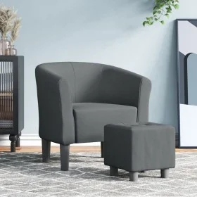 Sessel mit Hocker, dunkelgraues Stoffpolster von vidaXL, Sessel - Ref: Foro24-356437, Preis: 134,01 €, Rabatt: %