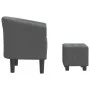 Sessel mit Hocker, dunkelgraues Stoffpolster von vidaXL, Sessel - Ref: Foro24-356437, Preis: 134,01 €, Rabatt: %