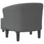 Sillón con taburete tela gris oscuro de vidaXL, Sillones - Ref: Foro24-356437, Precio: 134,01 €, Descuento: %