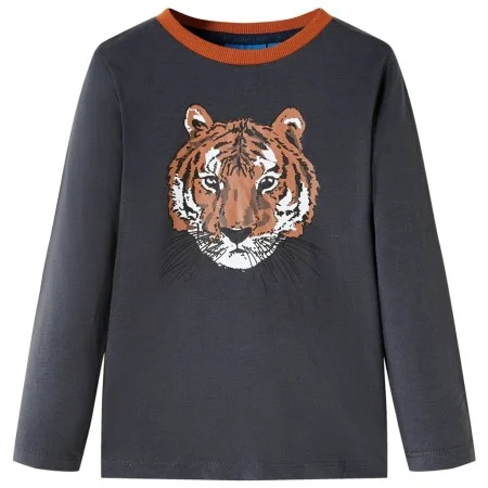 Camiseta infantil de manga larga gris antracita 92 de vidaXL, Camisetas para niños - Ref: Foro24-13464, Precio: 7,93 €, Descu...