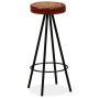 Taburetes de barra de cocina 2 unidades cuero auténtico de vidaXL, Taburetes de cocina - Ref: Foro24-245447, Precio: 148,84 €...