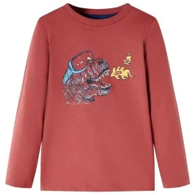 Camiseta infantil de manga larga rojo tostado 140 de vidaXL, Camisetas para niños - Ref: Foro24-13458, Precio: 7,99 €, Descue...