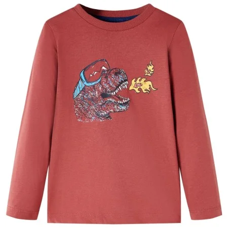 Camiseta infantil de manga larga rojo tostado 140 de vidaXL, Camisetas para niños - Ref: Foro24-13458, Precio: 7,99 €, Descue...
