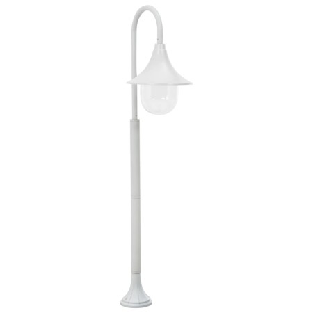 Farola de jardín de aluminio blanca E27 120 cm de vidaXL, Iluminación de exterior - Ref: Foro24-44210, Precio: 48,58 €, Descu...