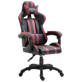 Silla de gaming de cuero sintético color vino tinto en Sillas gaming | Comprar online en Foru.es